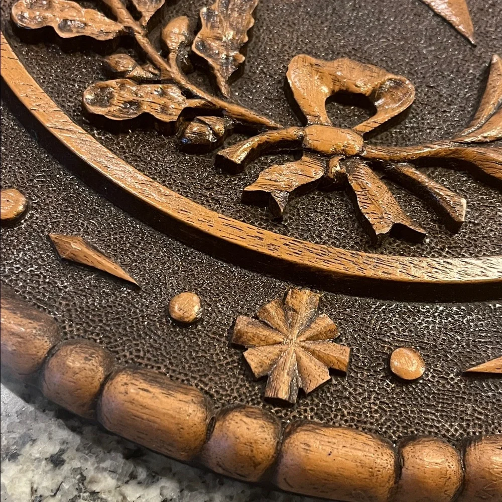 The State of Texas Wood Plaque Wall Hanging Decor Round 12”